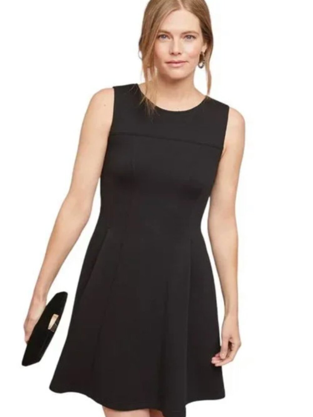 NWT Anthropologie Black Sleeveless Fit & Flare Debutante Dress - Women's X-Large